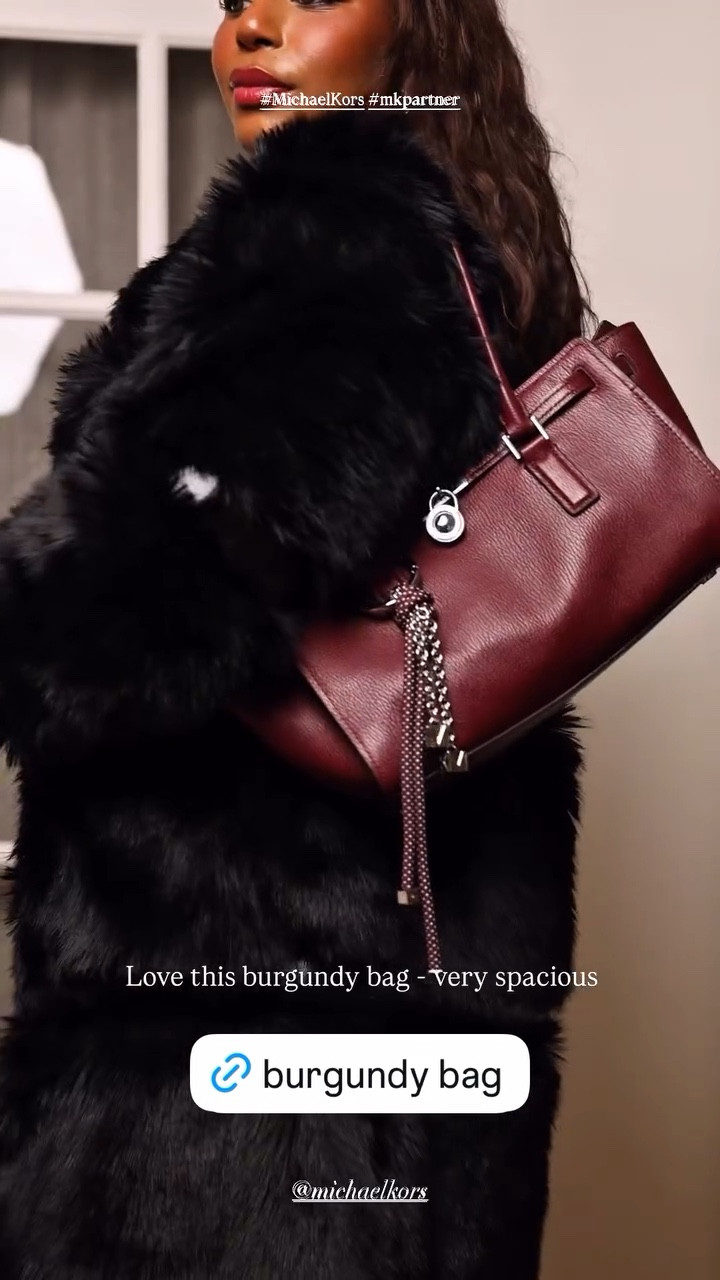 In love with this chic burgundy handbag from Michael Kors! Love the long silhouette and how spacious it is. It’s the perfect holiday accessory for the party season and beyond! My favorite winter accessory - linking below! … 

For more links to christmas tree decor, vanity finds, hostess gifts, winter outfit ideas, follow me on LTK! ✨

#LTKSeasonal #LTKWorkwear #LTKHoliday