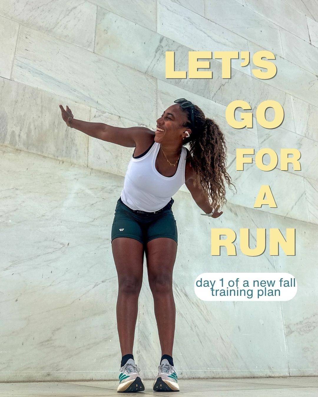 ITS TIME TO RUN! FALL RACE SEASON IS UPON US!  lmk, are we running any races together???? 

 21 weeks starts today and we got 6 miles on the schedule! 

This training block is all about having fun, staying healthy, and ripping some speedy times! 

Also dc for my running fam!! 
@skratchlabs : BYDOMM20
@wolaco : DOMONIQUE20
@runna: DOMONIQUE

#marathontraining #runner #running #runningmotivation #runnergirls @nikerunning @spibelt @forme.science @dji @goodr @shokzusa