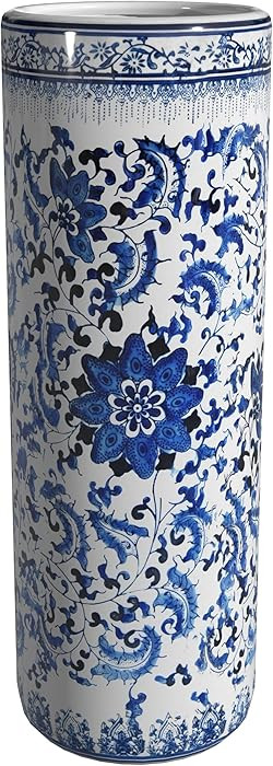 Red Lantern 24" Floral Blue & White Porcelain Umbrella Stand | Amazon (US)