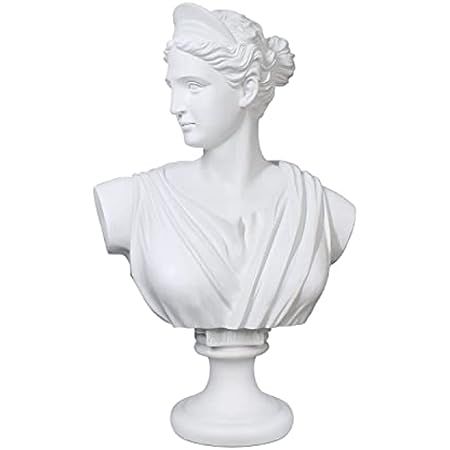 Design Toscano PD72519 Diana of Versailles Bonded Marble Resin Sculptural Bust, White | Amazon (US)