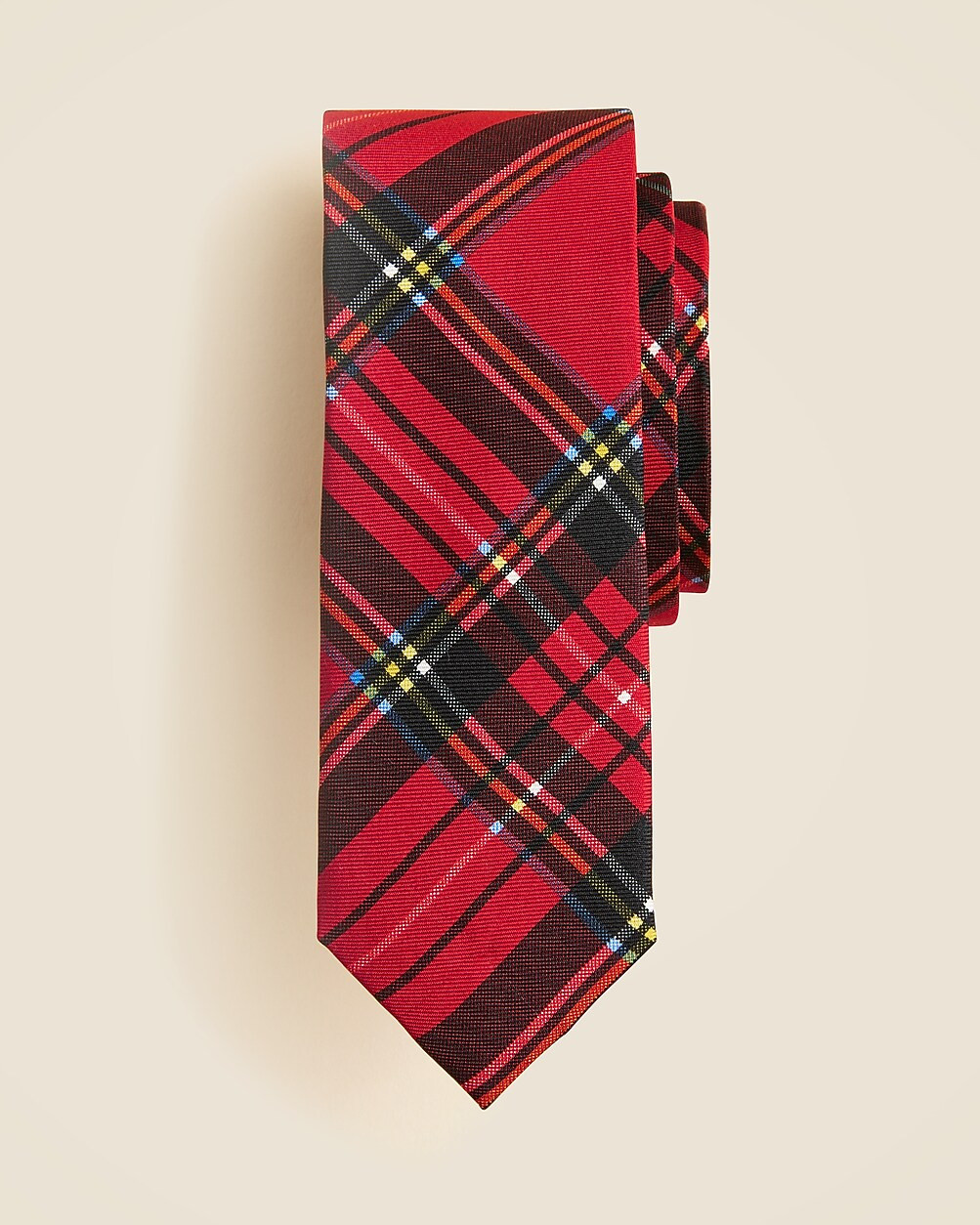 Boys' silk tie in Good Tidings plaid | J. Crew US