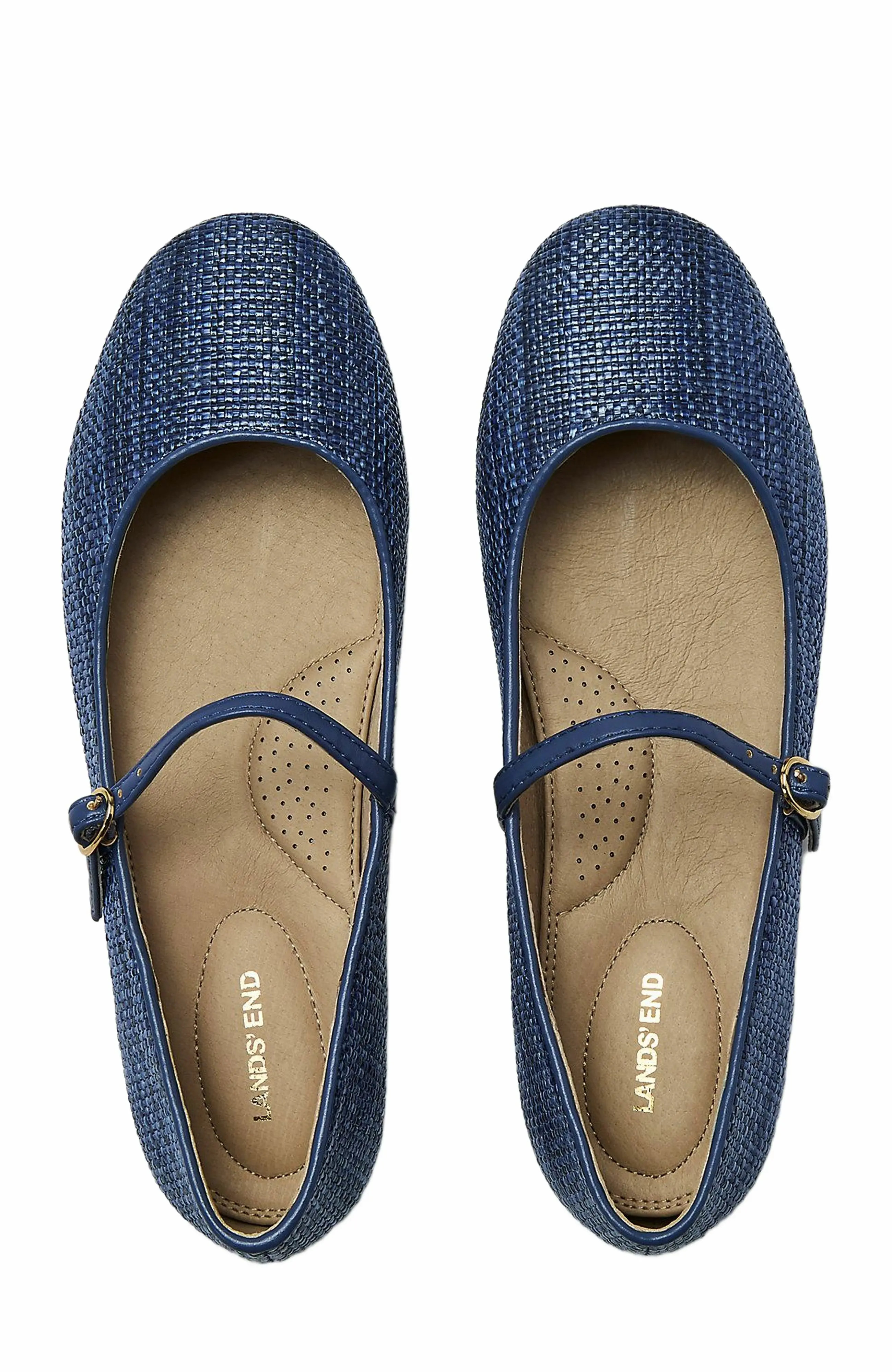 Lands' End Classic Raffia Mary Jane Flats (Women) | Nordstrom | Nordstrom