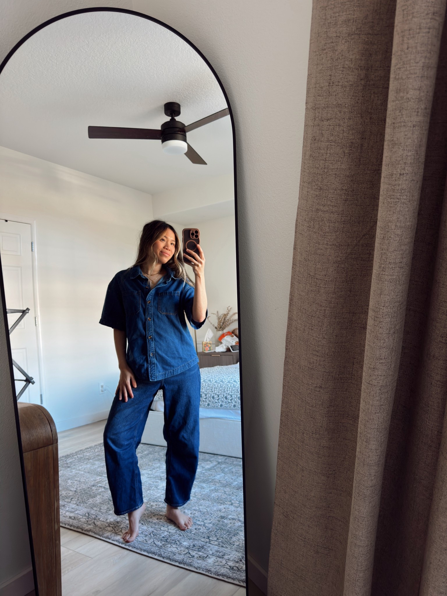 Short sleeve Canadian tux? Yes please. Perfect for transitional season. Can be dressed up with a bootie or down with some sneakers. Love the color! 5’3” 117LB Small on top and size 4 on bottom color dark wash.

#LTKmomlife #LTKootd #LTKFindsUnder50