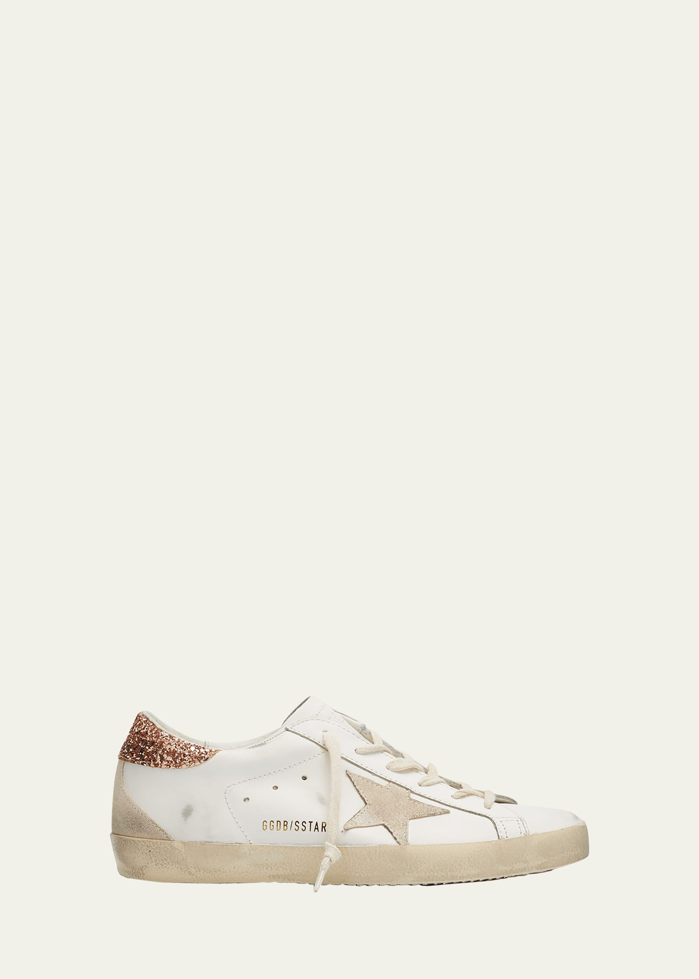 Golden Goose Superstar Leather Glitter Low-Top Sneakers | Bergdorf Goodman