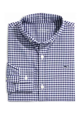 Vineyard Vines Boys 4-20 Arawak Gingham On-The-Go Performance Whale Shirt | Belk