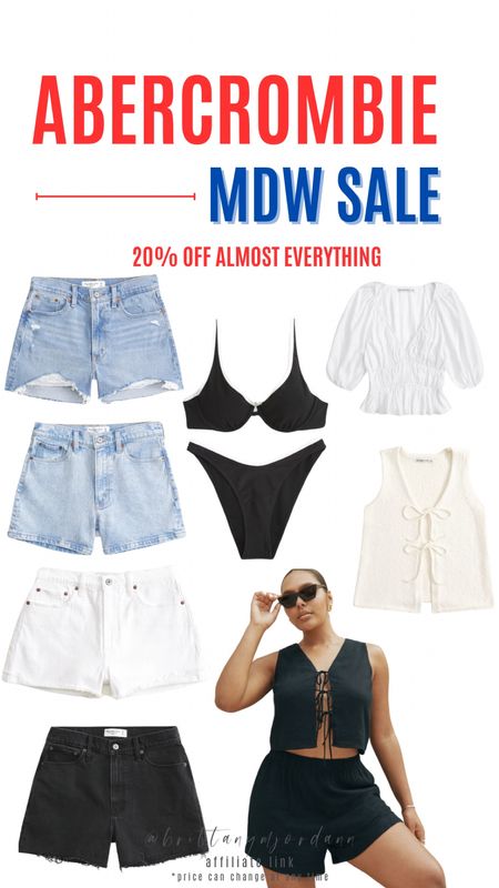 20% almost everything at Abercrombie. 
I love their new linen line and of course their jeans and Jean shorts! My favorite! I like to get the curve love line! 

Summer outfit, bathing suit, linen top, tie top, white top, white shorts, vacation looks #LTKmemorialday 

#LTKFindsUnder100 #LTKSwim #LTKSaleAlert