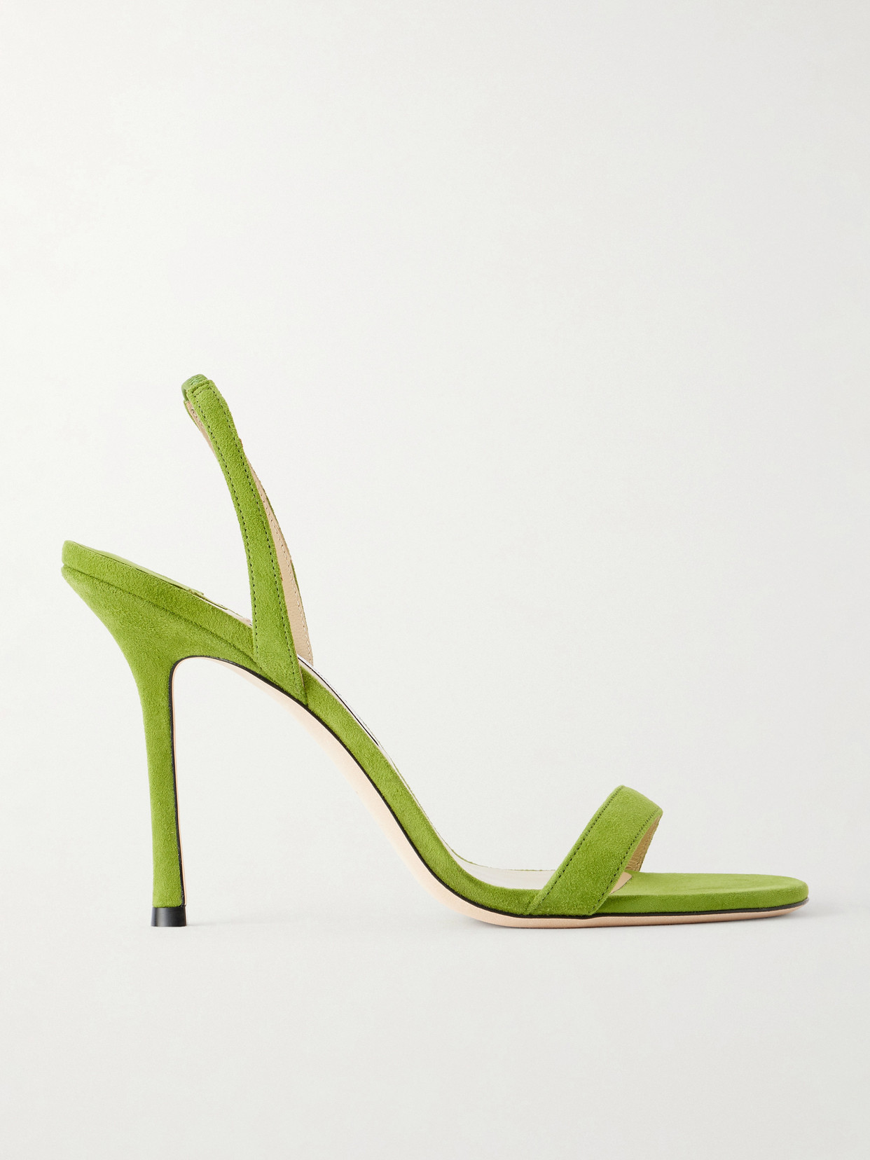 Jimmy Choo - Jenn 100 Suede Sandals - Green - IT38.5 | NET-A-PORTER APAC