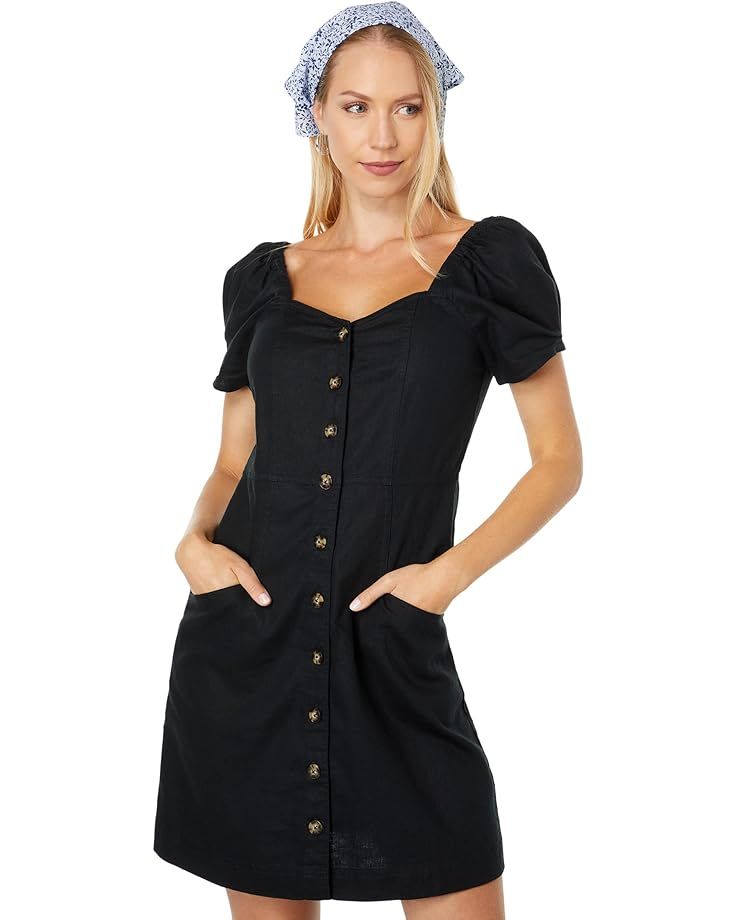 Madewell Linen-Cotton Puff-Sleeve Mini Dress | Zappos