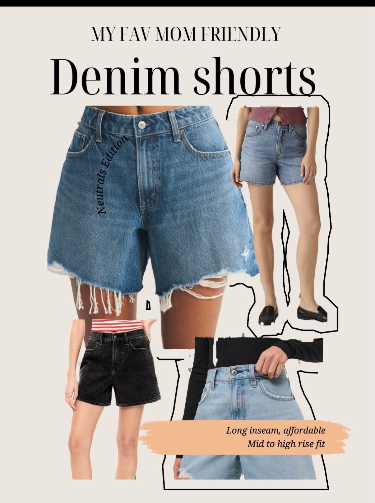The best of the best long inseam, high waisted mom shorts

#LTKootd #LTKMidsize