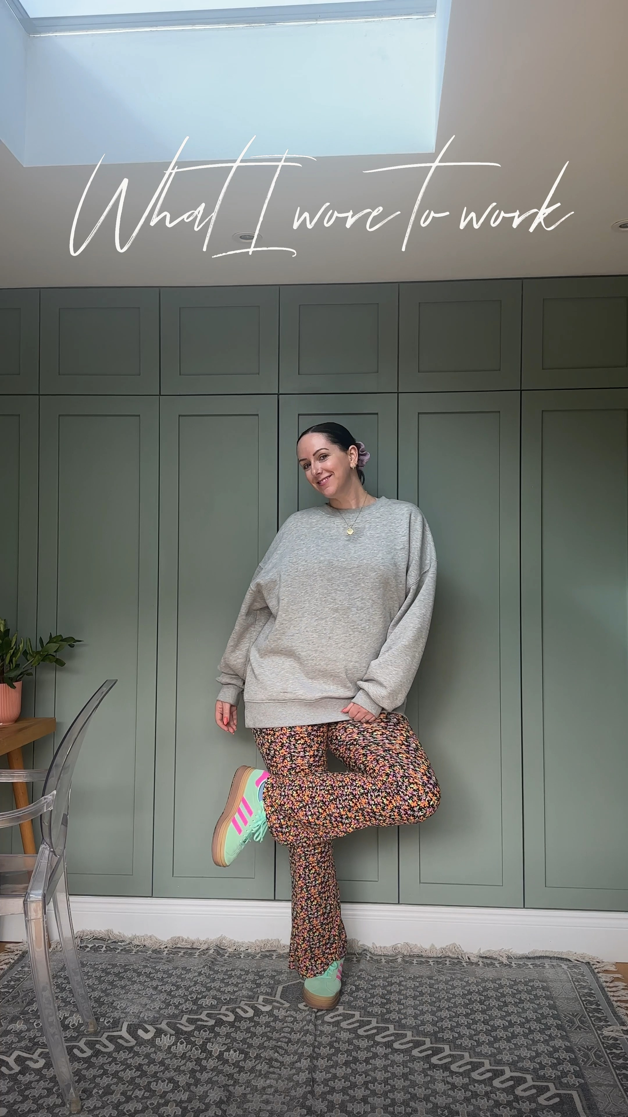 What I wore to work as a kid size 40 something girl who works in tech! 

These leggings are the comfiest & a large over wide jumper hides the chocolate food babies :) 

#LTKover40