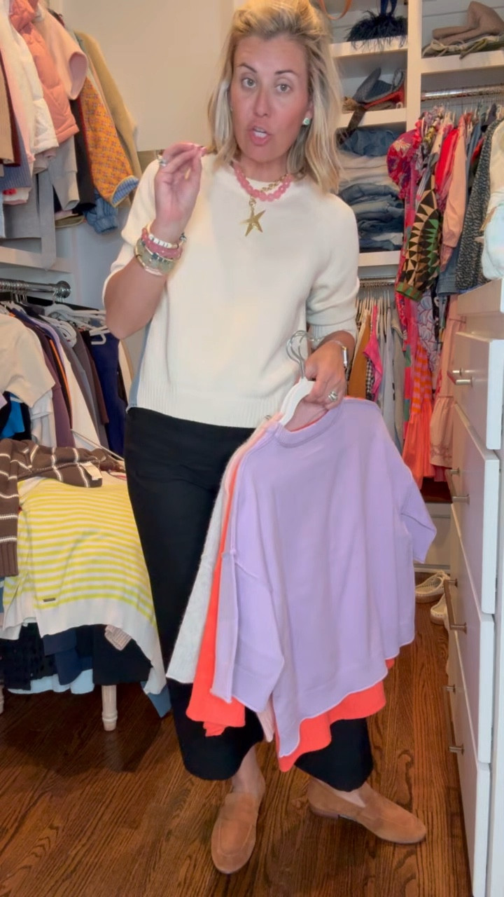 A boxy sweater…find one you love and get in several colors. The Goldie is definitely a closet keeper I wear an xs. 

Use code CMLP15 for 15% off at Lilla P

#LTKmomlife #LTKOver40 #LTKdayinmylife