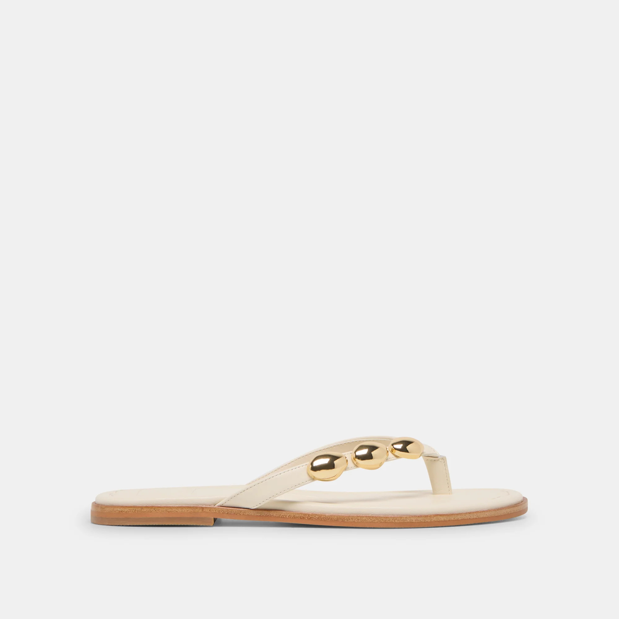 Juny Sandals Off White Leather | DolceVita.com