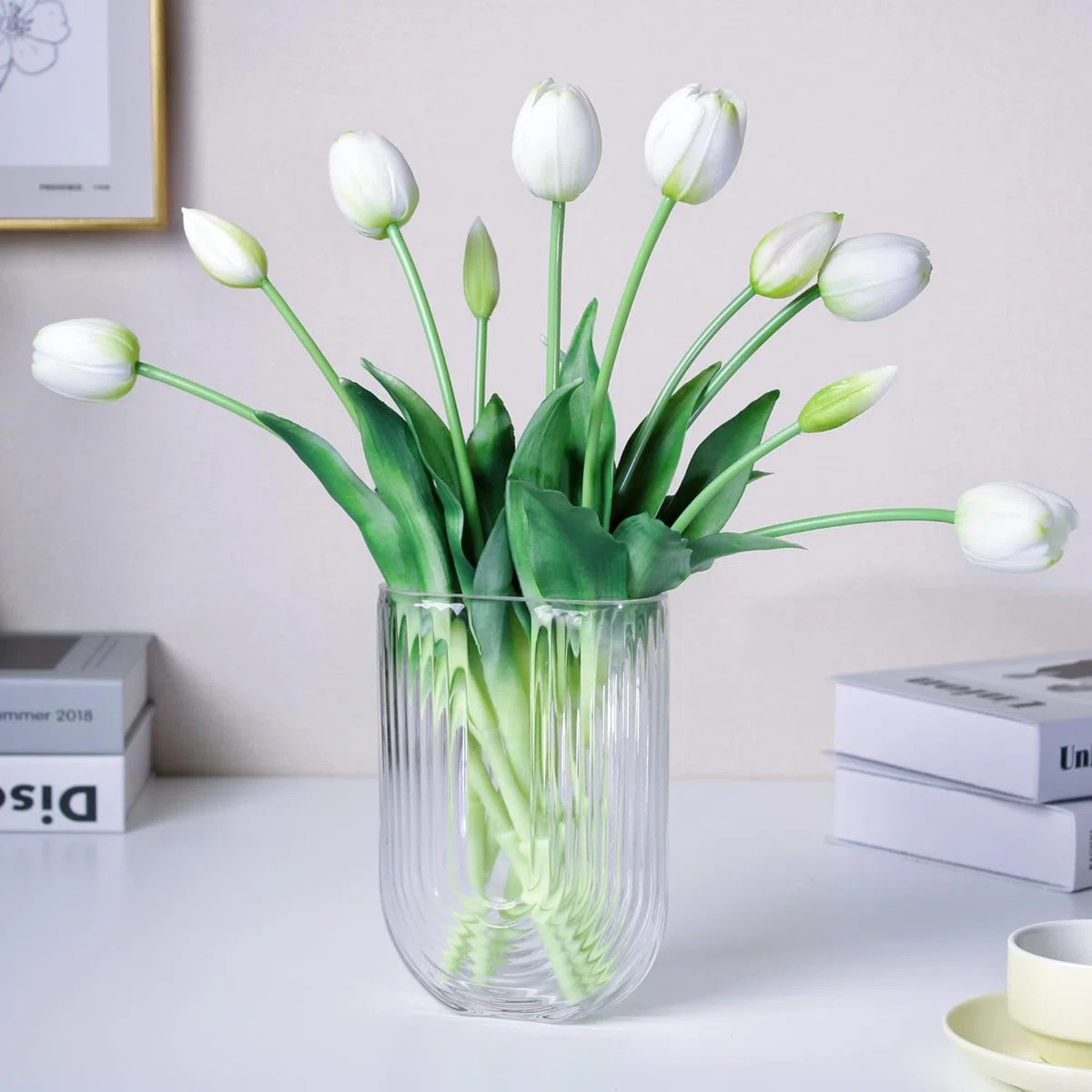 16-inch Premium Real Touch Fake Tulips, Artificial Flowers with Buds, Flexible Stem Easy to Shape... | Wayfair North America