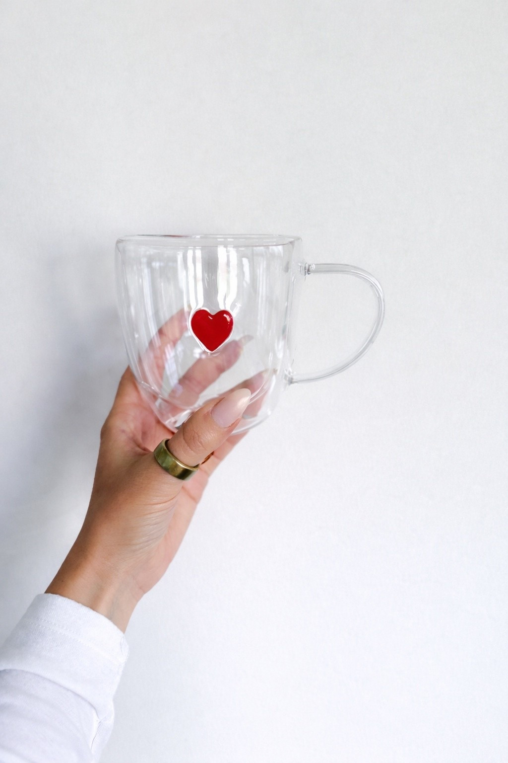 The cutest glass coffee mug with a heart detail that makes everyday drinks feel special. Perfect for morning coffee iced lattes matcha or cozy at home moments. Simple aesthetic glassware that looks good on any kitchen shelf or coffee bar.

heart mug - glass coffee mug - clear glass mug - aesthetic mug - cute coffee cup - cozy home vibes - clean girl aesthetic - soft life essentials - coffee bar decor - kitchen styling - morning routine staples - iced coffee glass - matcha mug - neutral home decor - minimalist kitchen finds - everyday glassware - giftable mug - viral kitchen finds - ltk home favorites - aesthetic home finds - cozy morning routine - coffee lover essentials

#LTKfoodie #LTKdayinmylife #LTKValentine