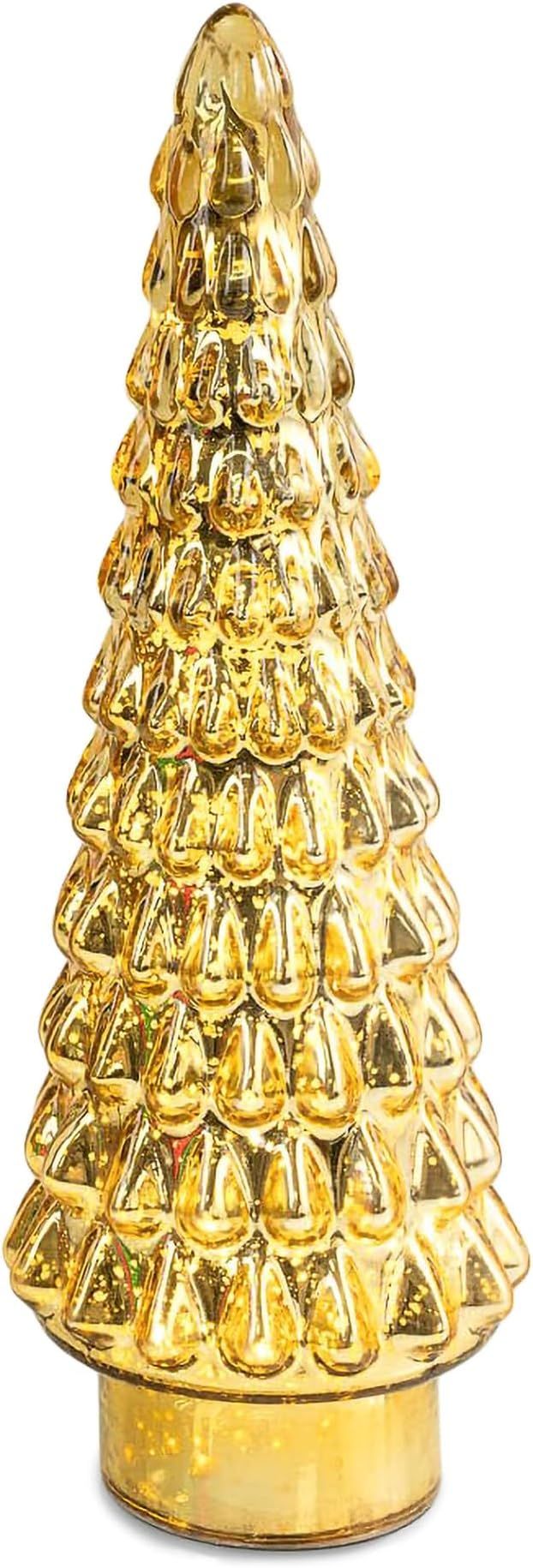 IHI EST. 1986 India Handicrafts 71292 Pine Christmas Gold 15 Inch Glass Holiday Decorative Figuri... | Amazon (US)
