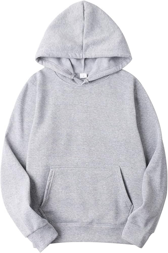 YOOJIA Unisex Men Women Long Sleeves Drawstring Hooded Sweatshirt Plain Pullover Hoodies Thermal ... | Amazon (CA)