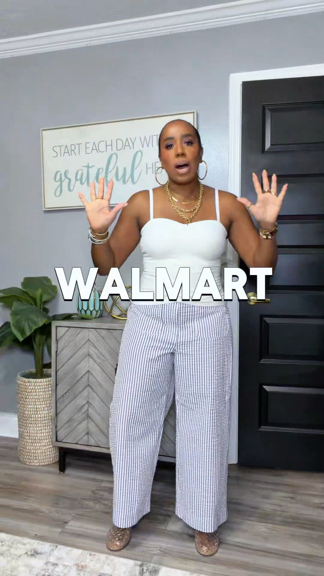 Affordable chic looks that ELEVATE your everyday style 🤍✨

This Walmart seersucker blazer is doing ALL the work — styled two ways for completely different vibes:

✨ Look 1: “Brunch in the Hamptons”
Paired with the matching seersucker trousers for a polished, put-together moment
→ Perfect for: brunch dates, church, spring events, daytime meetings

✨ Look 2: “Boss Babe on the Go”
Styled with navy wide-leg trousers for a chic contrast
→ Perfect for: work, business casual offices, conferences, networking events

Lightweight, breathable, and giving expensive without the price tag 👏🏽

SIZING REFERENCE/stats- 5’5”, 165 lbs, size 10

#walmartfashion #affordablefashion #workwearstyle #springoutfits #over40style #chicstyle #businesscasual #outfitinspo #walmartfinds #elevatedstyle 

#LTKOver40 #LTKMidsize
