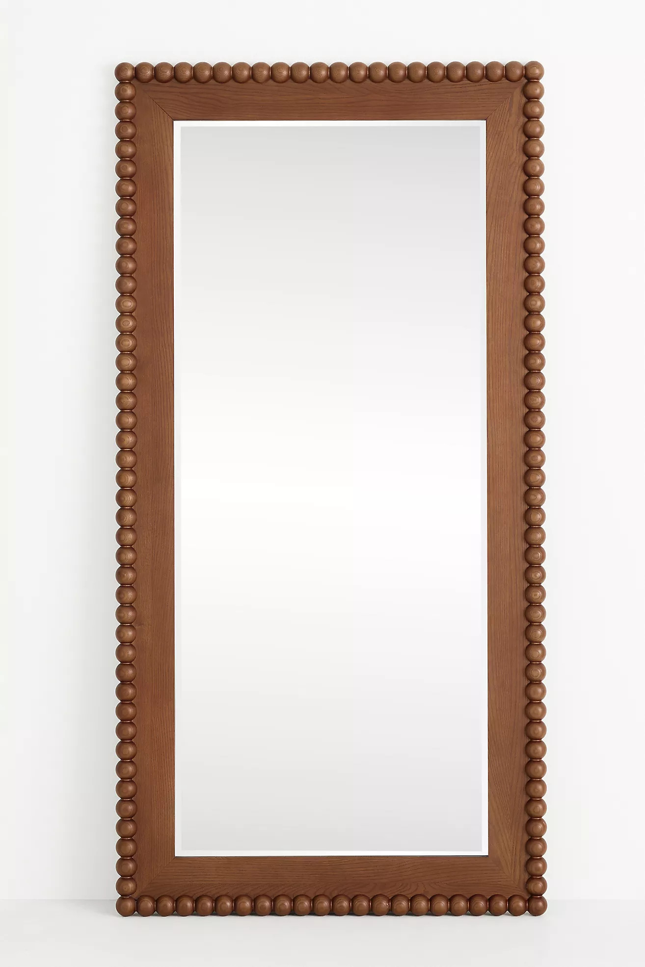 Pippa Wood Bobbin Rectangle Dressing Floor Mirror | Anthropologie (US)