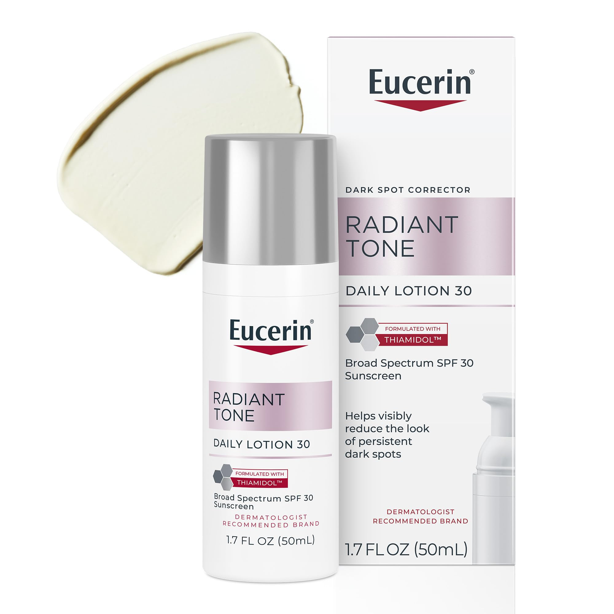 Eucerin Radiant Tone Daily Face Lotion with SPF 30, Dark Spot Corrector with Thiamidol, Face Mois... | Amazon (US)