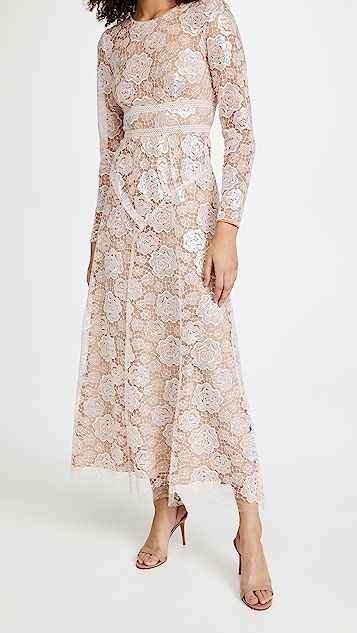 Rose Lace Midi Dress | Shopbop