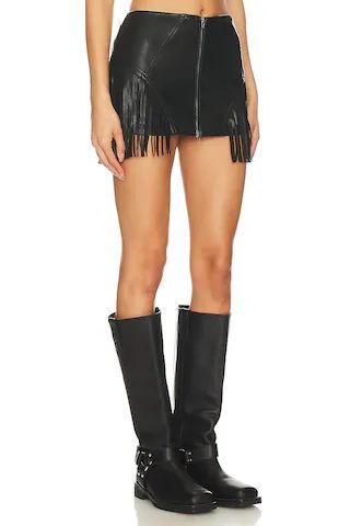 superdown Riley Faux Leather Skirt in Black from Revolve.com | Revolve Clothing (Global)