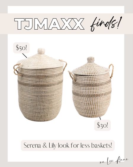 Serena & Lily basket look for less from TJMAXX! 

Lee Anne Benjamin 🤍

#LTKhome #LTKunder50 #LTKstyletip