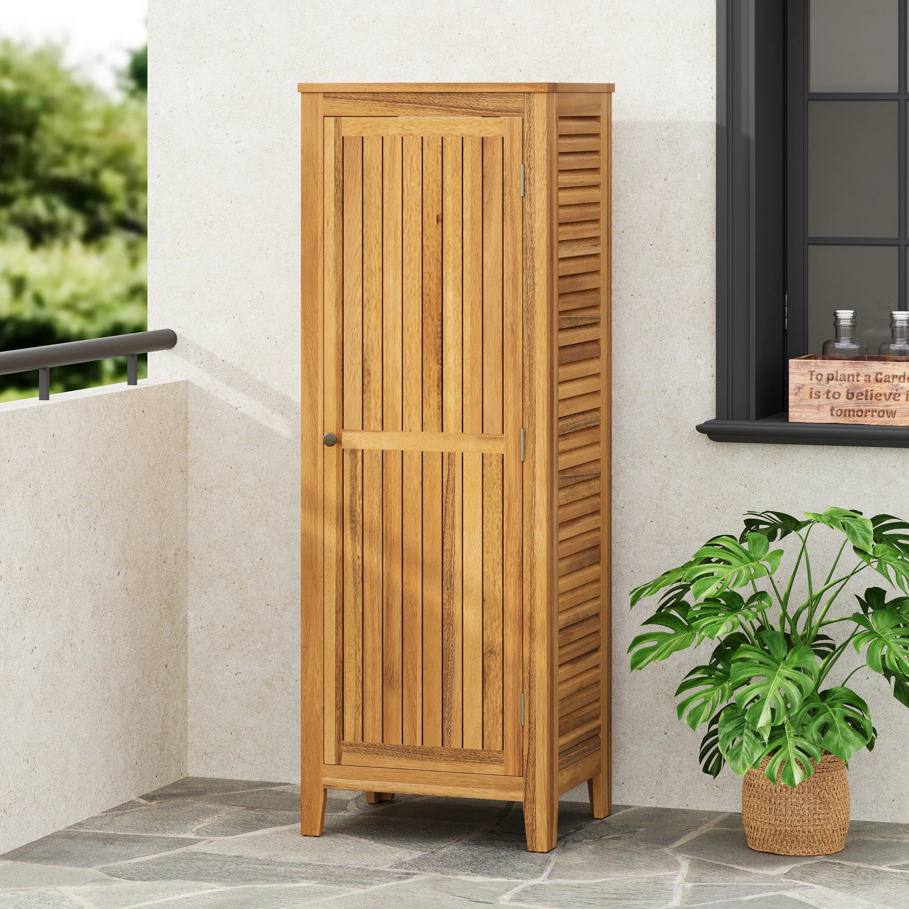 Lark Manor™ Assata Acacia Wood Cabinet  & Reviews | Wayfair | Wayfair North America