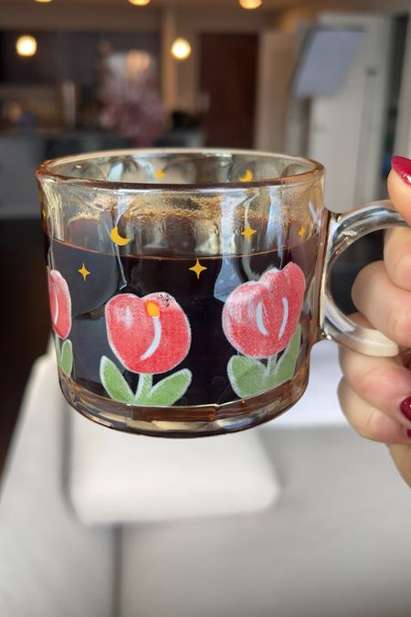 Cute Tulip Pattern Clear mug 