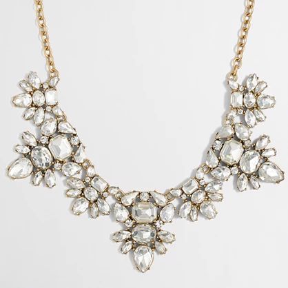 Factory double gemstone clusters necklace | J.Crew Factory