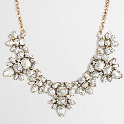 Factory double gemstone clusters necklace | J.Crew Factory