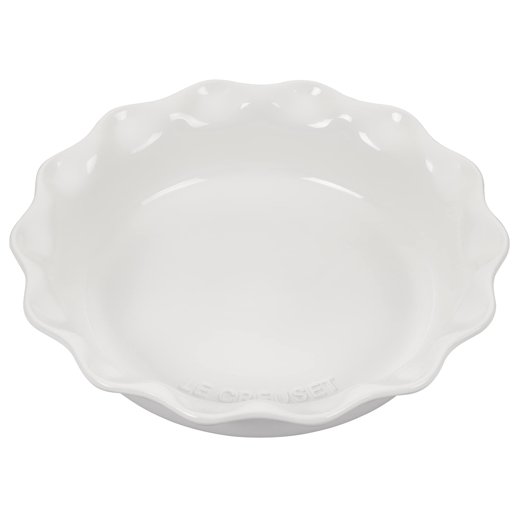 Le Creuset Stoneware 9" Heritage Pie Dish, White | Amazon (US)