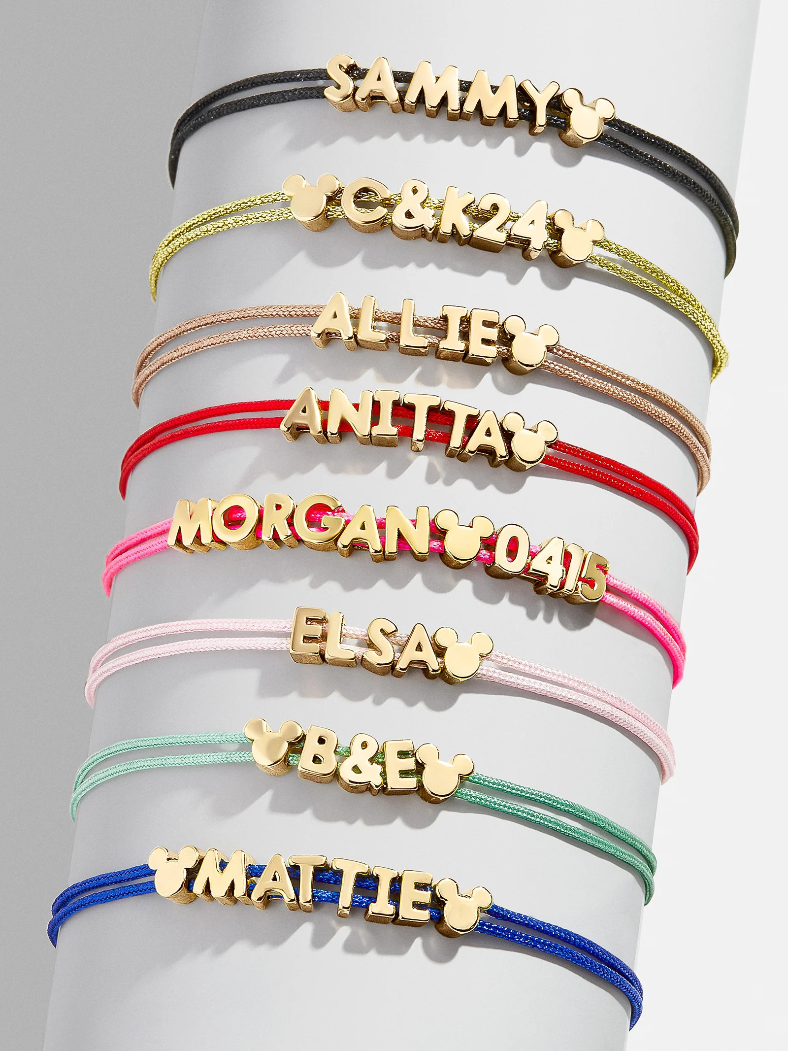 Disney Mickey Mouse Custom Cord Bracelet - Red | BaubleBar