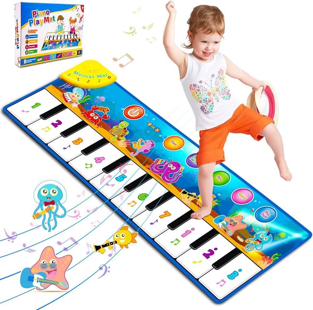 Foayex Toys for 1+ Year Old Baby Piano Mat 43.3×14.2 Inch Musical Toys for Toddlers 1-3, Floor P... | Amazon (CA)