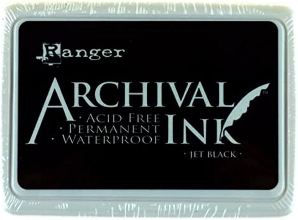 Ranger Archival Ink Pad, Jet Black – Permanent, Waterproof, Acid-Free, Non-Toxic – Won’t Bl... | Amazon (US)