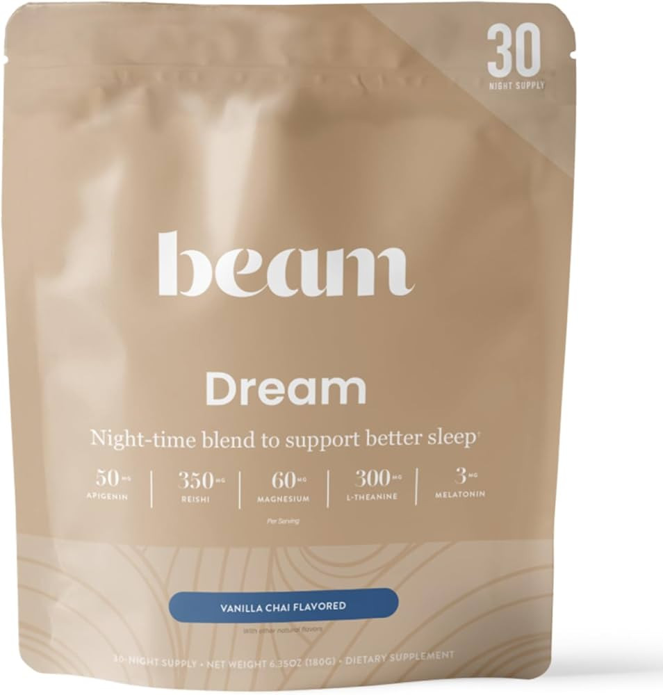 Beam Dream Sleep Powder, Natural Sleep Aid and Magnesium Hot Cocoa Drink for Adults, Calming Slee... | Amazon (US)