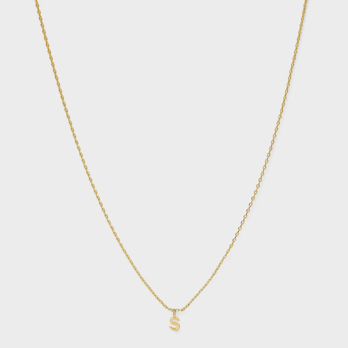 14K Gold Plated Small Polished Initial Pendant Necklace - A New Day™ Gold | Target