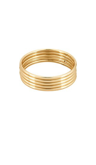 BaubleBar Brenna Bangle Set in Metallic Gold. | Revolve Clothing (Global)