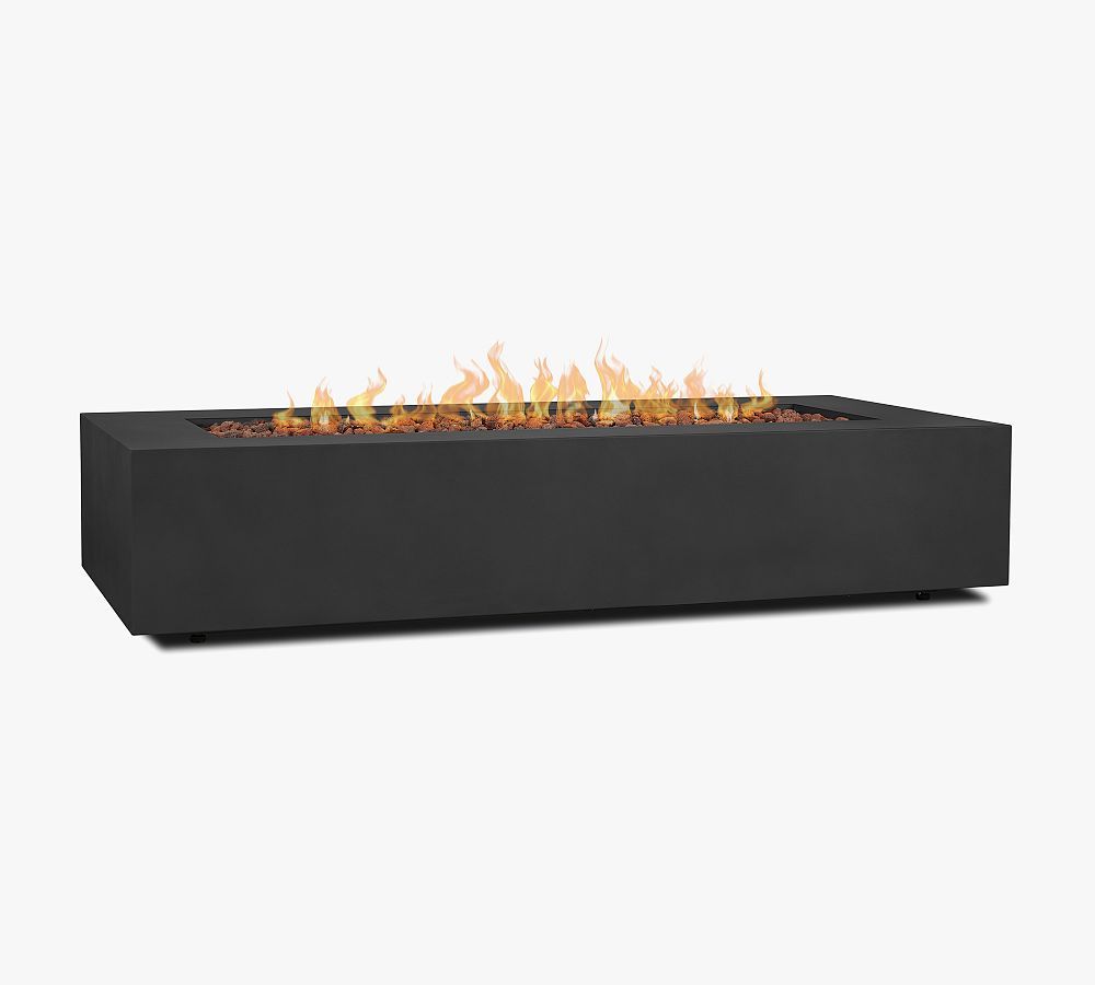 Burrows 70" X 32" Steel Rectangular Propane Fire Pit Table | Pottery Barn (US)