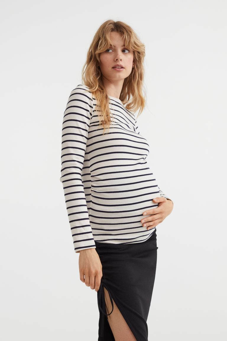 MAMA Long-sleeved Cotton Top | H&M (US + CA)