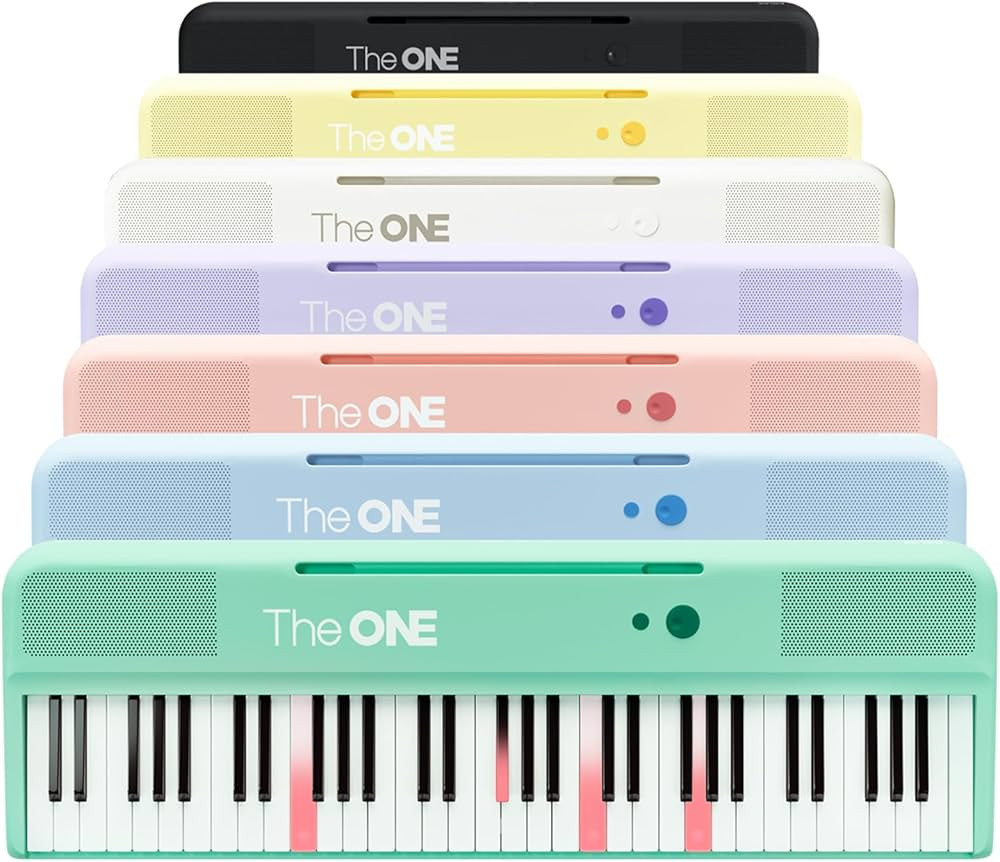 The ONE Smart Keyboard COLOR 61 Lighted Keys Piano Keyboard, MIDI Electric Piano for Beginners wi... | Amazon (US)