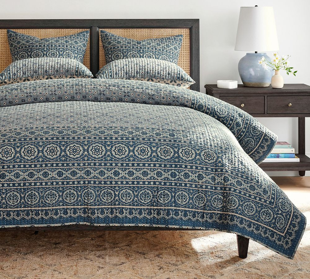 Auden Pick-Stitch Handcrafted Reversible Quilt & Shams | Pottery Barn (US)