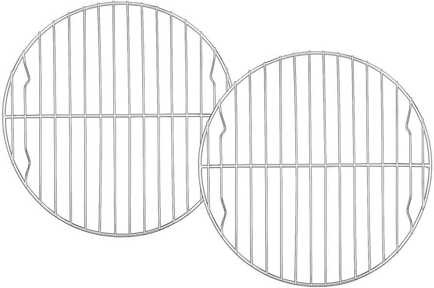 TeamFar Round Cooling Rack Set of 2, 9 Inch Round Baking Steaming Roasting Rack Set Stainless Ste... | Amazon (US)
