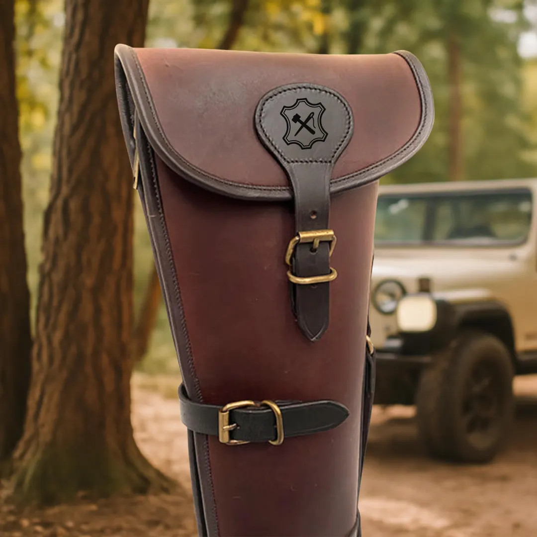 Personalized Leather Shotgun Slip Case for Hunting, Latigo Brown Rifle Case, Custom Gun Bag Gift ... | Etsy (US)