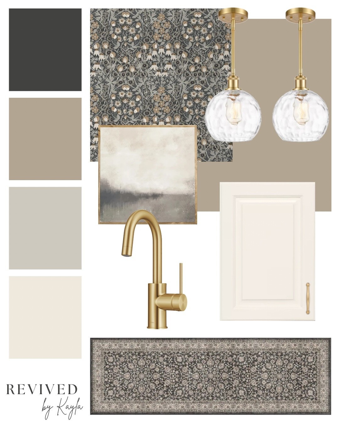 Neutral black, beige, and gray kitchen design mood board ✨ @Wayfair makes a kitchen remodel easy with kitchen cabinets, sinks, faucets, backsplash, hardware, and lighting all in one place! Plus free shipping over $35! 

#homedecor #homedesign #kitchendesign #kitchenremodel #kitchenreno #homeinspo #moodboard #Wayfair #WayfairPartner #ad 

#LTKHome