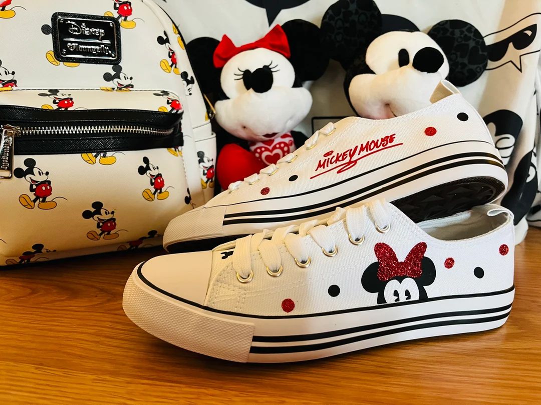 Mickey & Minnie Mouse Inspired Peek-a-boo Signature shoes for Women or Girls FREE SHIPPING!!! Cho... | Etsy (US)
