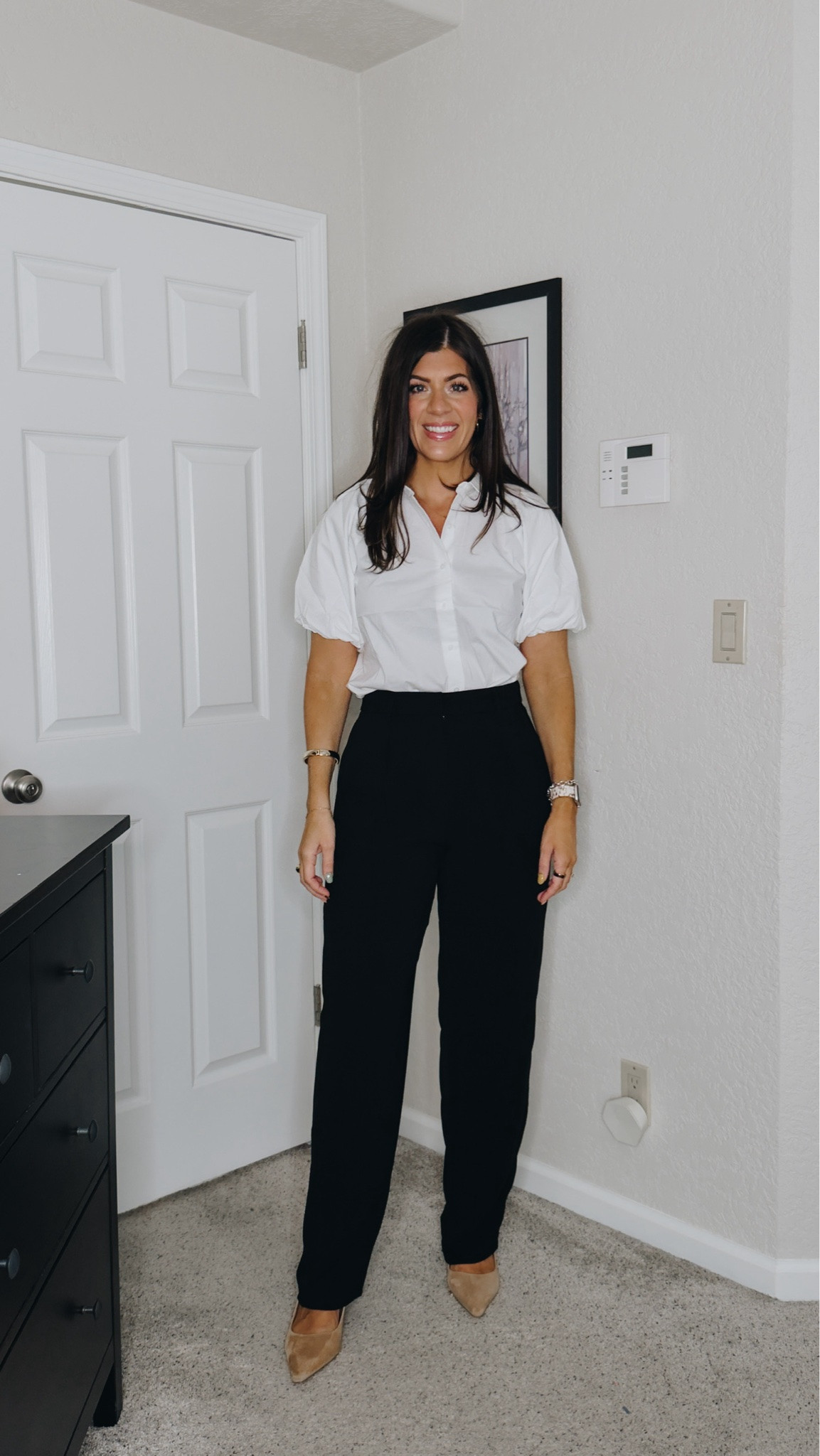 Wearing a size 8 long in the pants
Medium in blouse 

Summer to fall workwear, fall workwear, office outfit, midsize workwear, business casual outfit, fall office style, work outfit ideas, transitional workwear

#LTKOver40 #LTKMidsize #LTKWorkwear