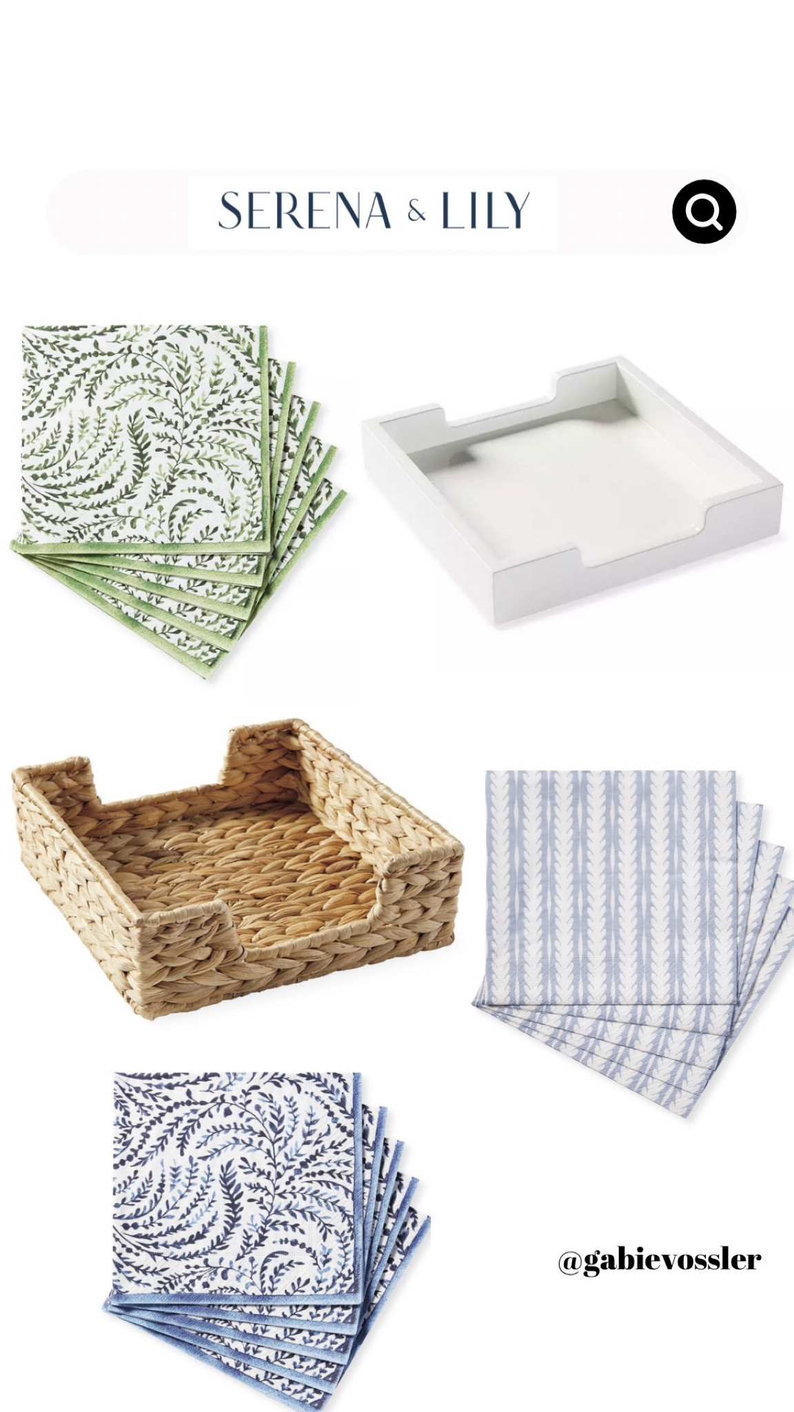 Adorable Serena and Lily napkins and holders for hosting this summer! 

#LTKunder50 #LTKhome #LTKGiftGuide