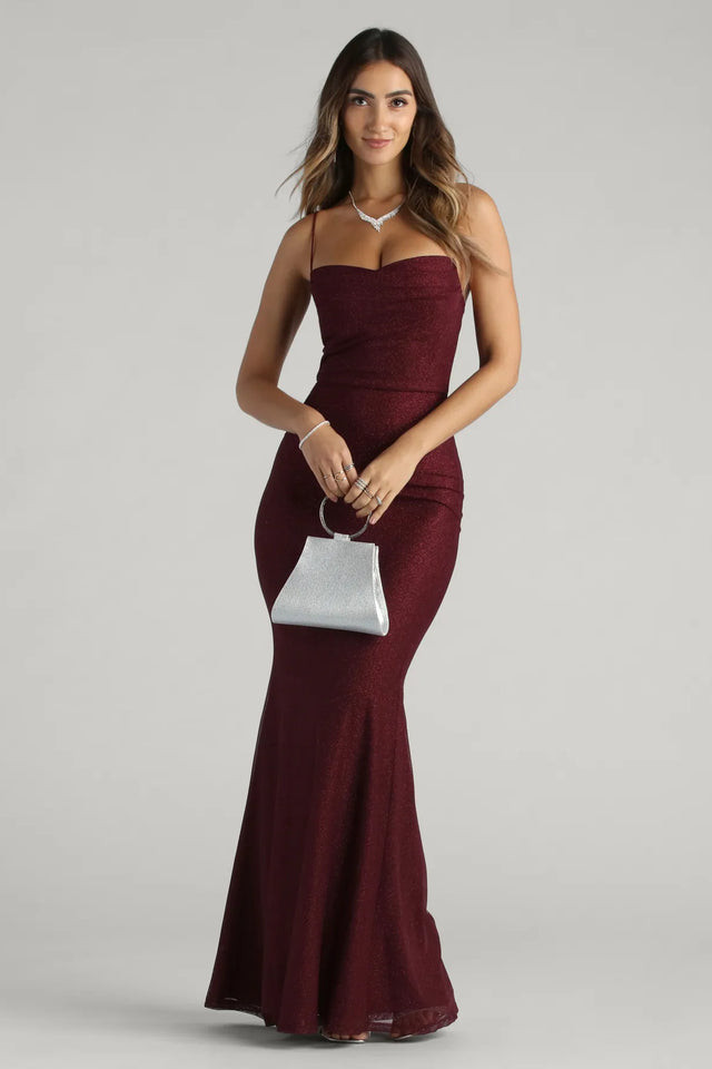 Addison Glitter Mesh Formal Dress | Windsor Stores