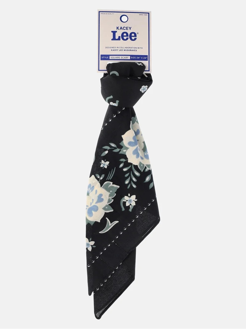 Kacey Lee Small Square Scarf, Black | Walmart (US)