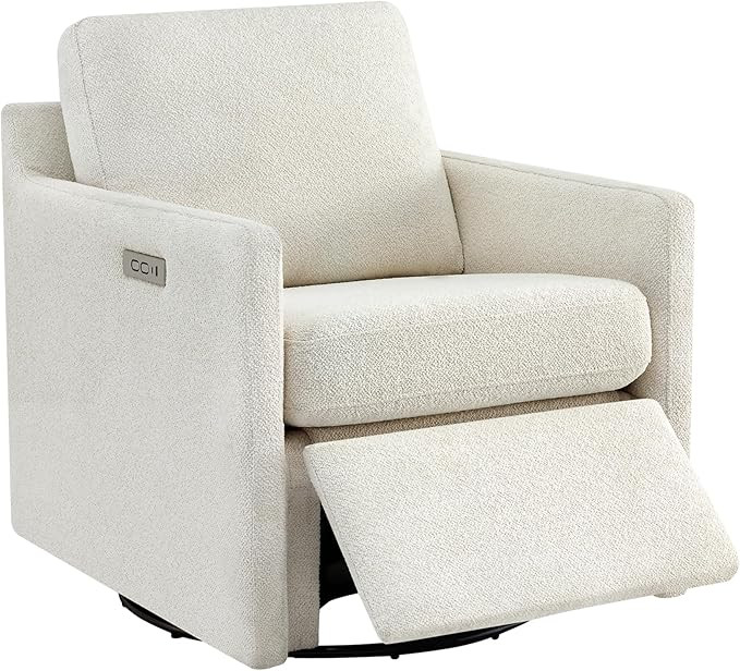 CHITA Swivel Accent Chair with Electric Footrests, FSC Certified Upholstered Living Room Sofa Cha... | Amazon (US)
